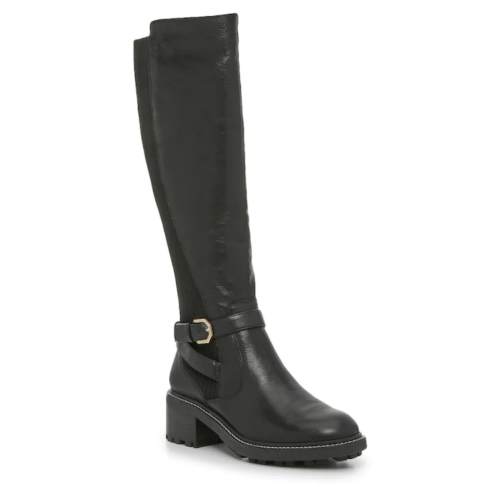 Vince Camuto Black Knee-High Leather Boots